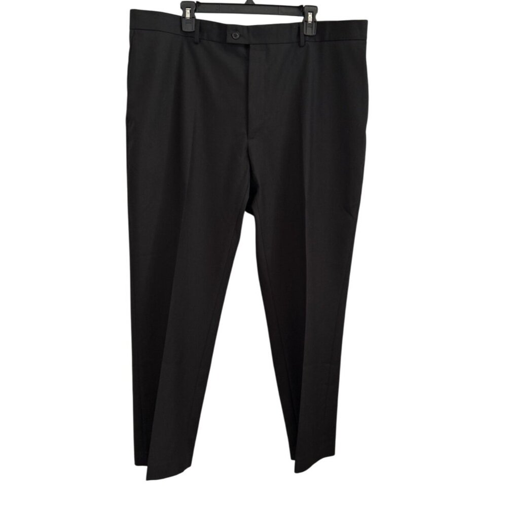 Perry Ellis Portfolio Mens Black Dress Trousers Office Professional